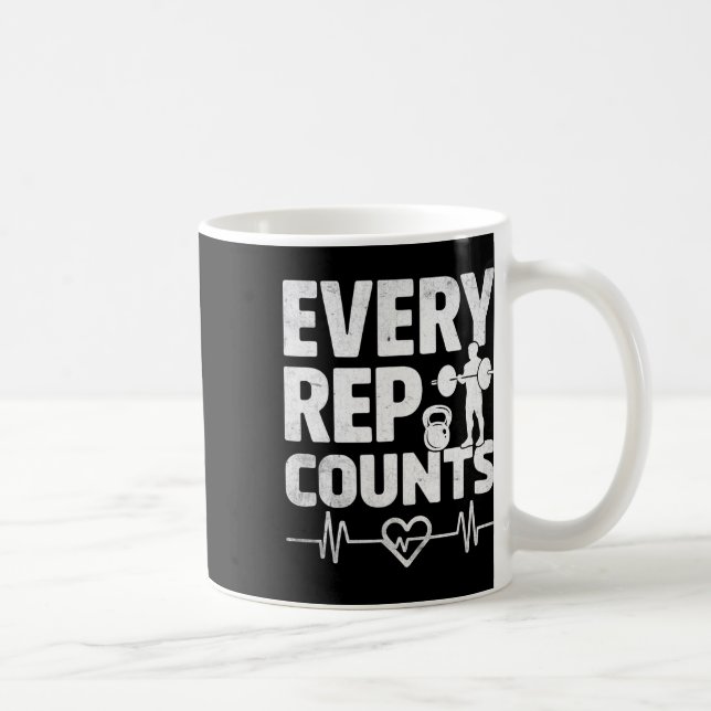 Varje rep räknar viktningsläkare Bodybuilding Body Kaffemugg (Höger)