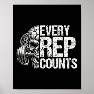 Varje rep räknar viktningsläkare Bodybuilding Body Poster