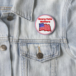 Varje Röst Räknas Amerikansk Flagg-knapp Knapp