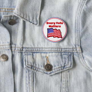 Varje Röst Räknas Amerikansk Flagg-knapp Knapp