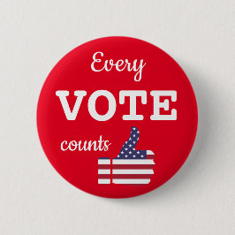 Varje rösträknare USA Väljare Pinback Knapp