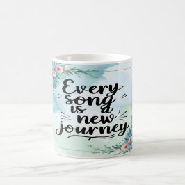 Varje sång är en ny resa kaffemugg