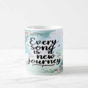 Varje sång är en ny resa kaffemugg
