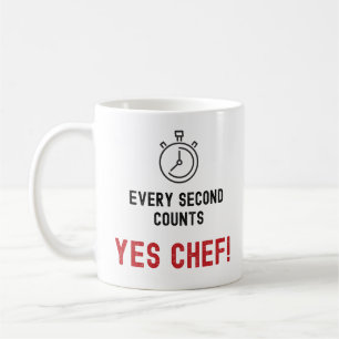 Varje sekund räknar Ja Chef!T-Shirt Kaffemugg