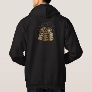 Varje Sida Öppnar En Ny Drömbok Älskare Katt Hoodie