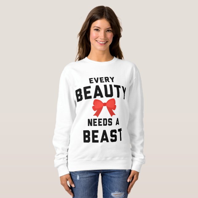Varje skönhet behöver en Beast T-shirt (Hel framsida)