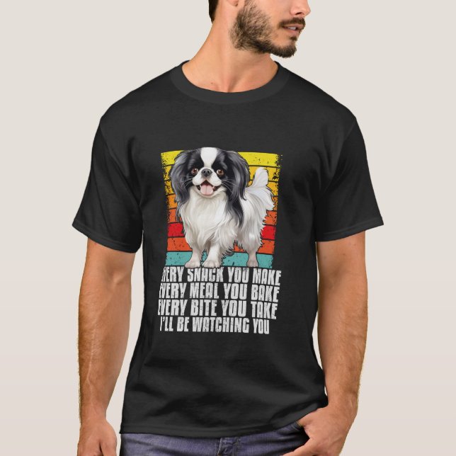 Varje snack du gör lustig japansk chinägare hund t shirt (Framsida)