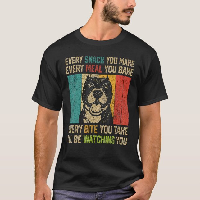 Varje Snack Du Gör  Pitbull T Shirt (Framsida)