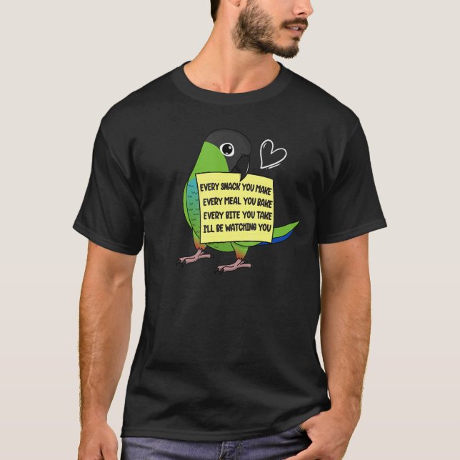 Varje Snack-måltid eller Bita I Nanday Conure Parr T Shirt (Framsida)