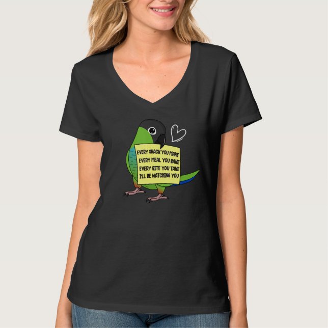 Varje Snack-måltid eller Bita I Nanday Conure Parr T Shirt (Framsida)