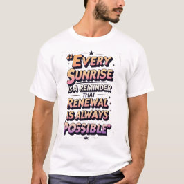 Varje soluppgång, en ny början - inspiration t shirt