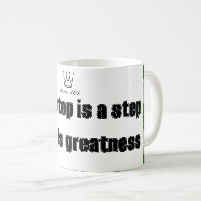 Varje steg är ett steg mot storhet i Design MUGG (Framsida höger)