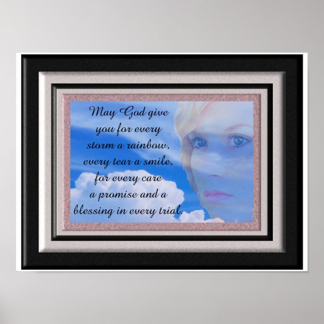 Varje storm en regnbåge - konstutskrift poster (Framsidan)