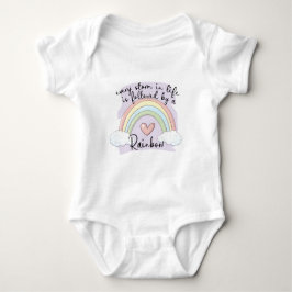 "Varje storm följs av en regnbåge" baby T Shirt