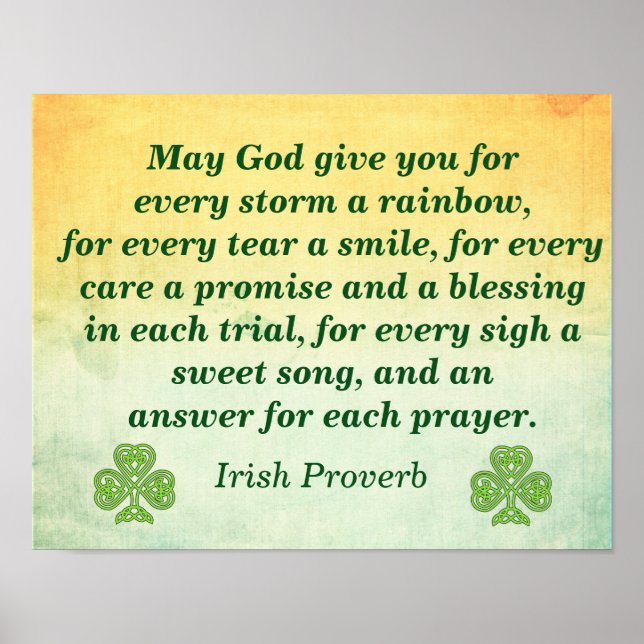 Varje storm - Irish Quote - Poster Skriv ut (Framsidan)