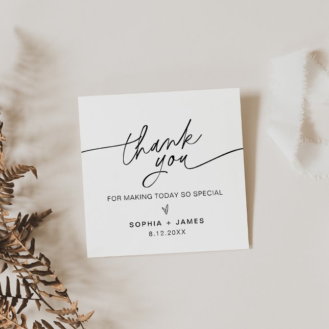 VARJE Teckenfyrkant för Tack Märkre Fyrkantigt Visitkort (Skapare uppladdad)