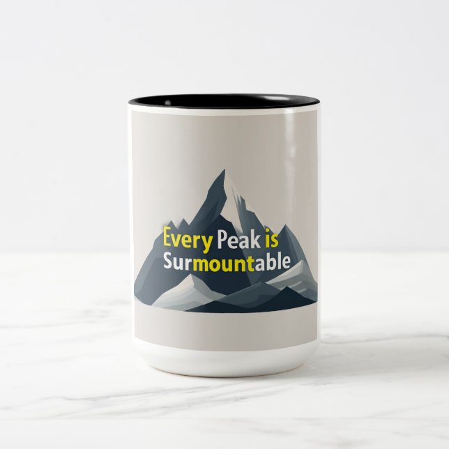 Varje topp är överbelastbar Två-Tonad mugg (Center)