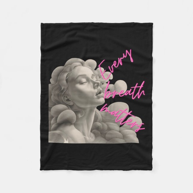 Varje utandningspåse för Roligt av mindiseringsmär Fleecefilt (Framsidan)