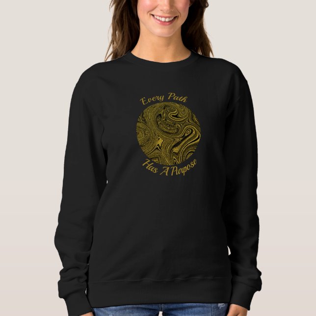 "Varje Väg har en ändamålsenlig" Elegant Guld-tröj T Shirt (Framsida)