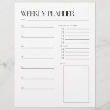 Varje vecka för att göra listplanering