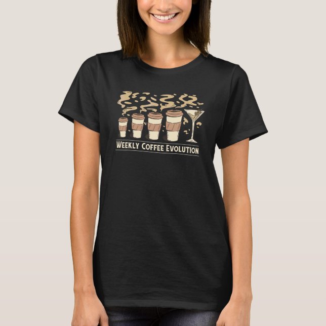 Varje veckas kaffeutveckling   Kaffebranning T Shirt (Framsida)