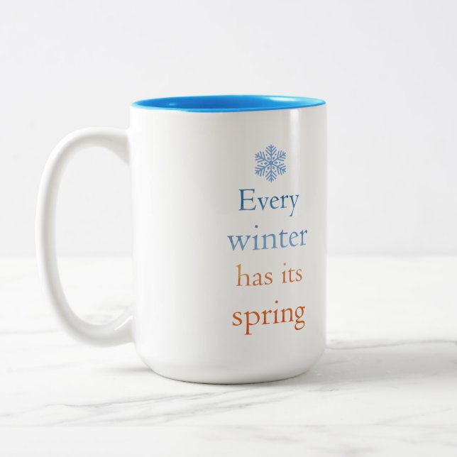 Varje vinter har vår-Tone-kaffet mugg (Vänster)