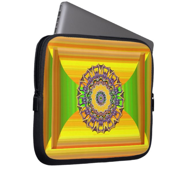 Vårjuvelmandala Laptop Sleeve (Framsidan Höger)