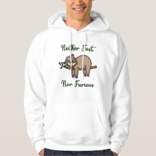 Varken Fast eller Furir Lazy Sömnig Sloth Hoodie