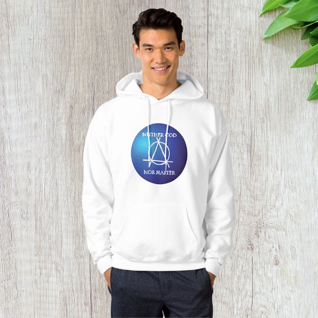 Varken gud eller mästare i anarki-symbol hoodie (Skapare uppladdad)