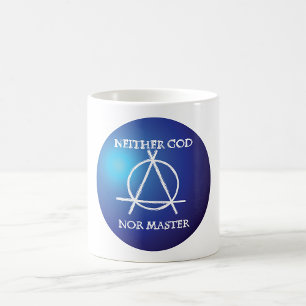 Varken gud eller mästare i anarki-symbol kaffemugg