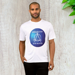 Varken gud eller mästare i anarki-symbol t shirt
