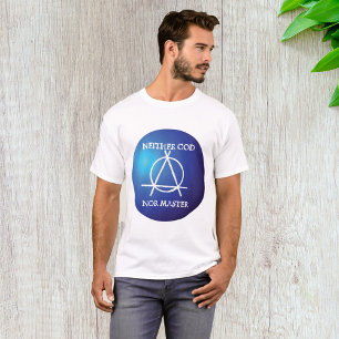 Varken gud eller mästare i anarki-symbol t shirt