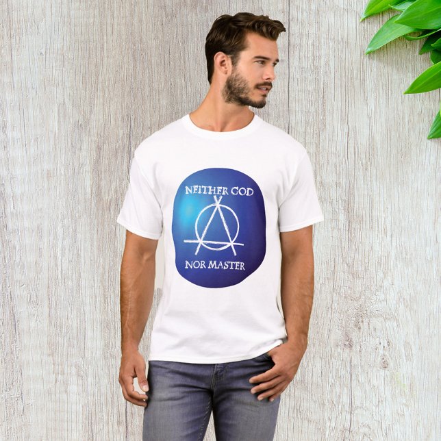 Varken gud eller mästare i anarki-symbol t shirt (Skapare uppladdad)