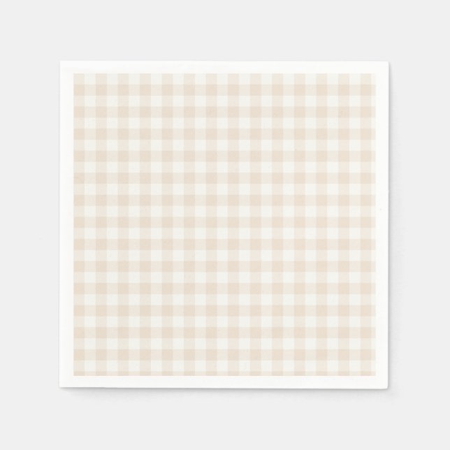 Vårklassisk Gingham | Mjuk Linne Pappersservett (Framsidan)