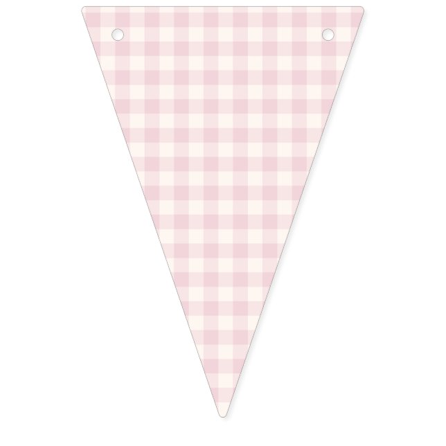 Vårklassisk Gingham | Mjuk Rosa Vimplar (Första flaggan)