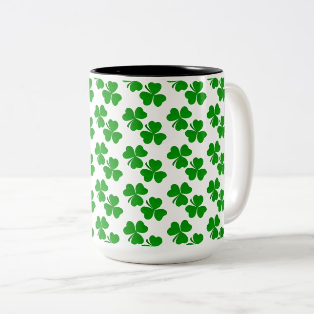 Vårklöver Shamrockar Två-Tonad Mugg (Framsida höger)