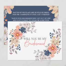 Vårkorall Marin Blommig Kommer Du Att Vara Min Bru Inbjudningar