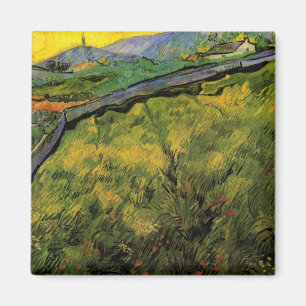 Vårkornsfält, soluppgång av Vincent van Gogh Magnet