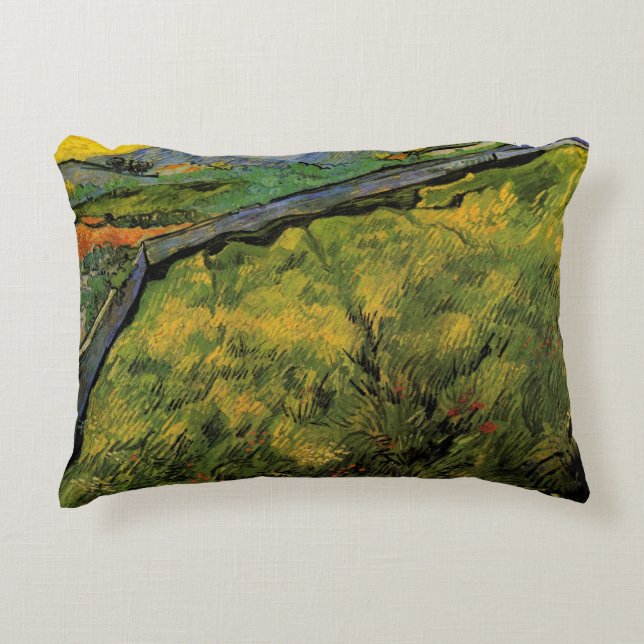 Vårkornsfält, soluppgång av Vincent van Gogh Prydnadskudde (Framsidan)