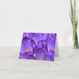 Vårkrokusblomma Fotografering Tack Kort