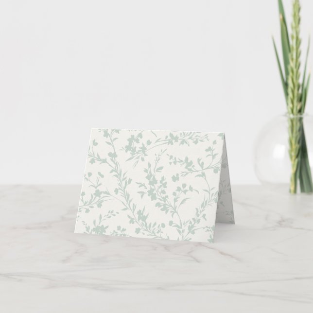 Vårkvistar Dämpad Salvia - Neutral Tack Kort (Framsida)