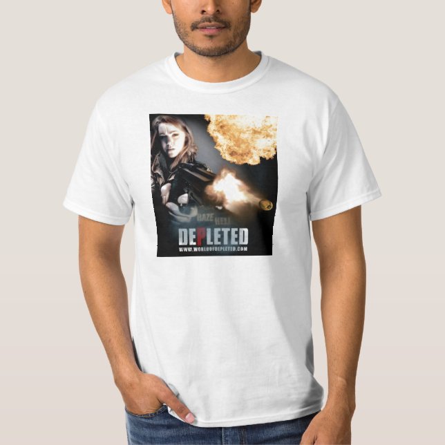 Värld av den uttömda flammande kulskjortan t shirt (Framsida)