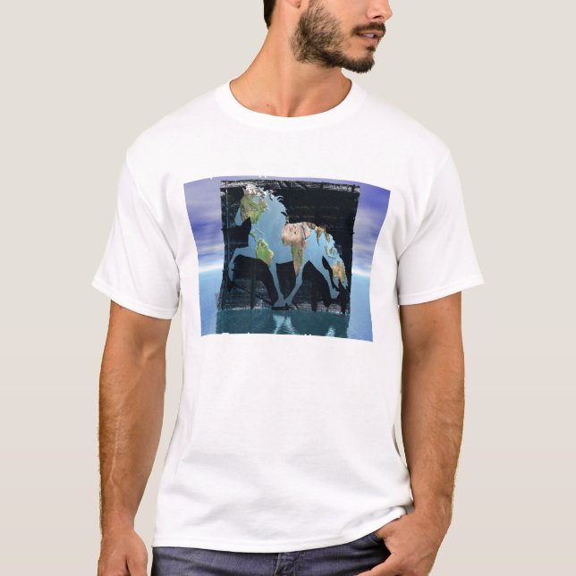 Värld av isländskan t shirt (Framsida)