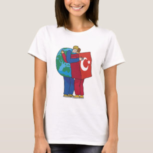VÄRLD OCH TURKIET HUG T SHIRT