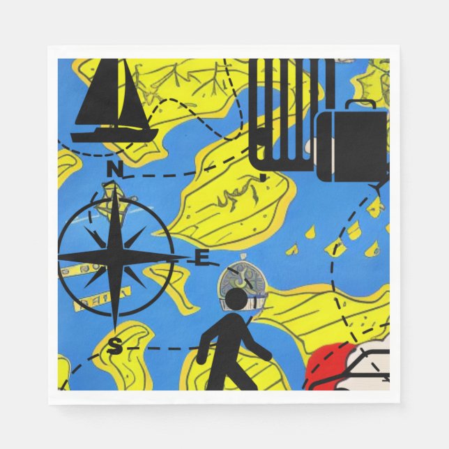 Värld Resenär Pappersservett (Framsidan)