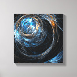 Värld runt Abstrakt Art Black and White Canvastryck