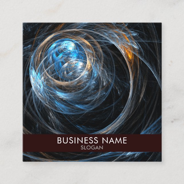 Värld runt Abstrakt Art-Professionell Fyrkantigt Visitkort (Framsida)