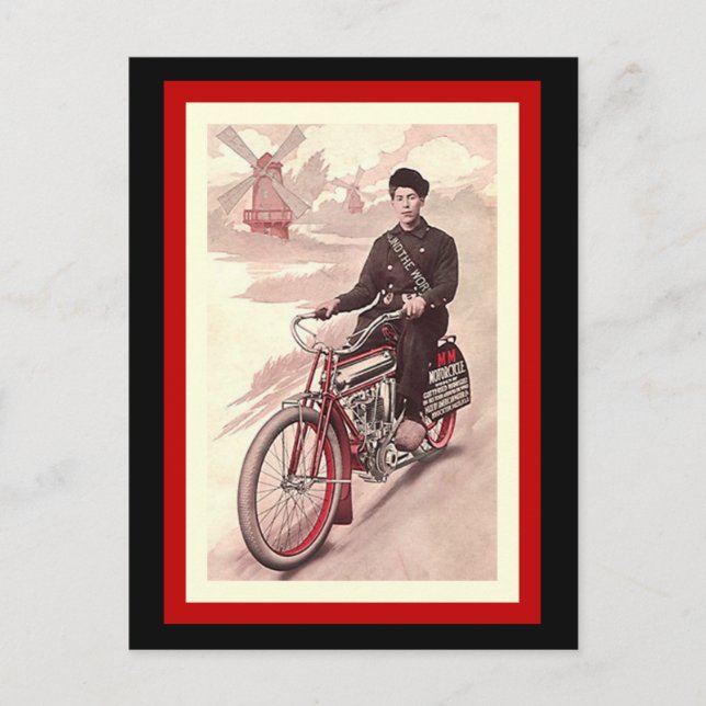 Värld runt av vykort Tour M-M-motorcykel (Framsida)