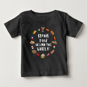 Värld runt för gatumat t shirt