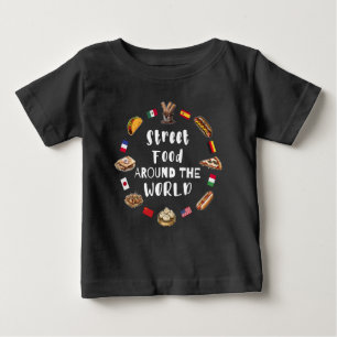Värld runt för gatumat t shirt